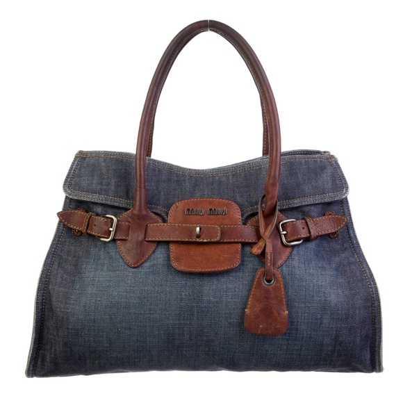 Miu Miu Bags Miu Miu Denim Tote Bag Poshmark